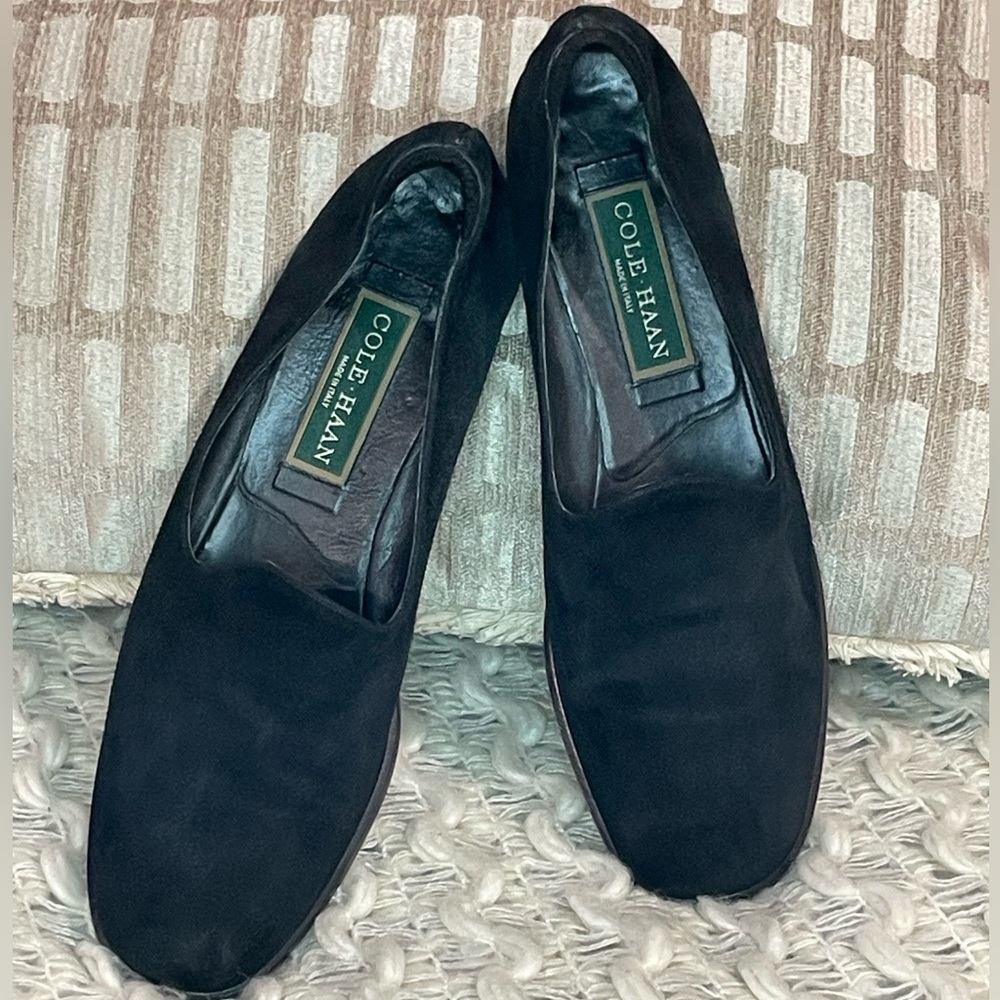 Cole Haan Classic Black Suede Loafers
